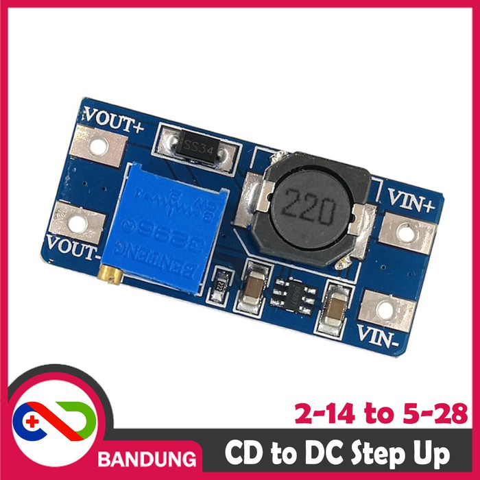 STEP UP MODULE MT3608 ADJUSTABLE STEP UP BOOST DC 2A 2V-24V TO 5V-28V