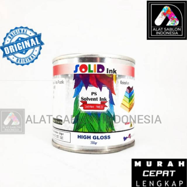 

TINTA SABLON PLASTIK 200GR DARK RED HDPE PE PP SOLVENT BASED