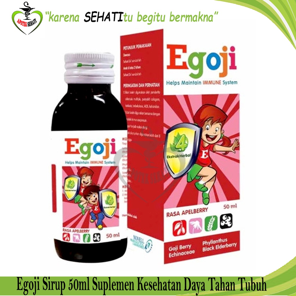 Egoji Sirup Imun Booster Multivitamin Daya Tahan Tubuh Anak 2 Rasa Egoji Syrup