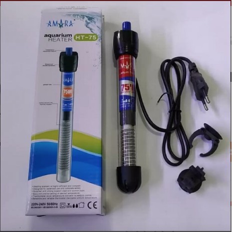 Heater Aquarium Amara HT 75 W Watt Hiter Akuarium Murah 75W HT75 HT75W