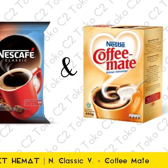 

✷ PAKET HEMAT - NESCAFE Classic 120gr Dan NESTLE Coffe Mate ❋