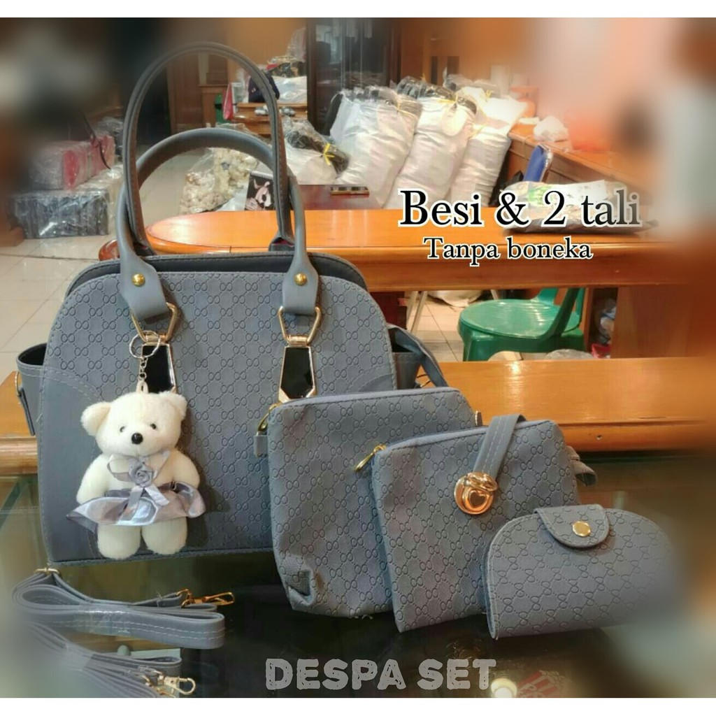 Tas Handbag Tas Jinjing 2 in 1 Tas Ibu Ibu Pengajian Handbag Wanita Model Jinjing Fashion Casual