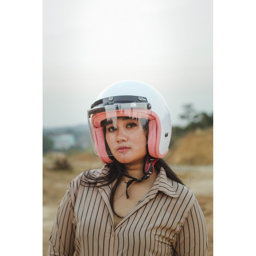 Helm Retro Wanita SADA ROSA PASTEL