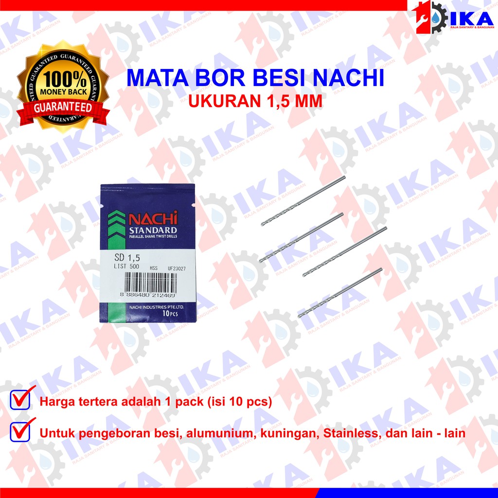 Nachi Mata Bor Besi HSS 1.5MM - 10MM High Quality/ Mata Bor Besi HSS Asli