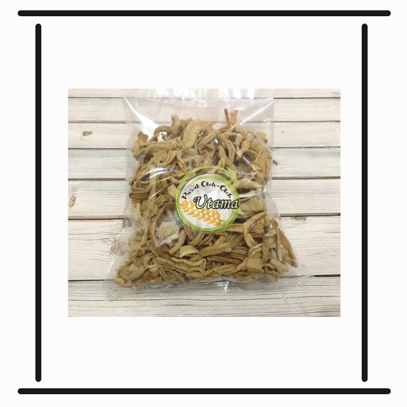 

Keripik Usus Tanpa Tepung - kripik usus ori - keripik kerupuk usus gurih asin - usus ayam goreng kering - olahan usus ayam - makanan ringan camilan usus