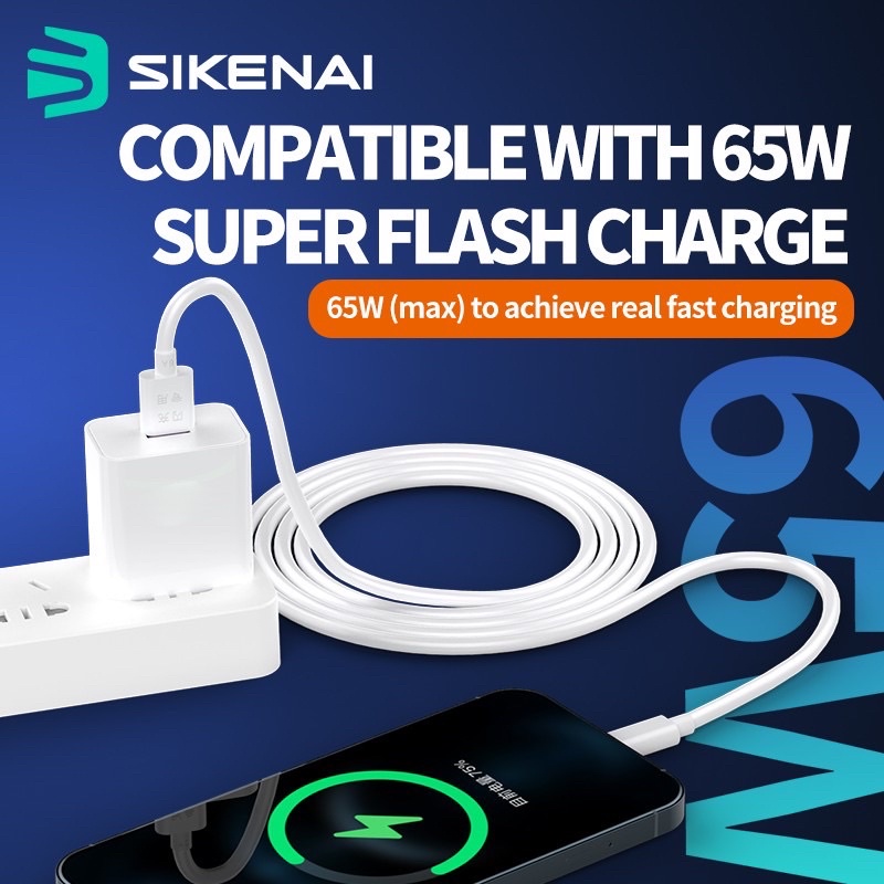 Data Kabel SIKENAI / SIKENAI Data Cable XCS-08 6A Micro USB - White Lightning XCS-08