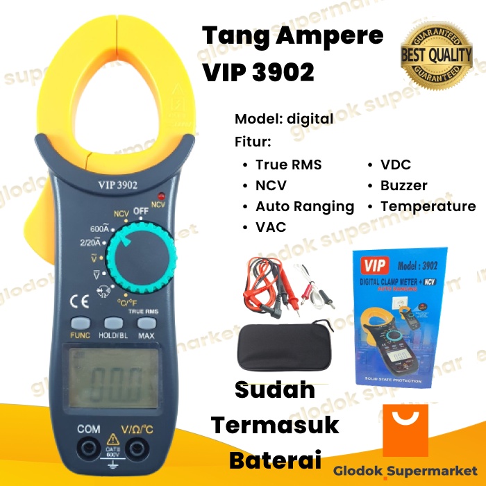 Tang Ampere VIP3902 Digital Clamp Meter VIP 3902 NCV Auto Ranging