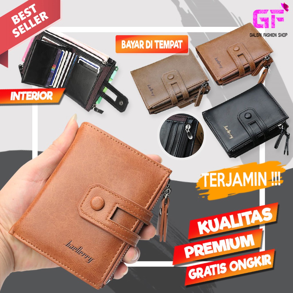 DOMPET WANITA LIPAT KARTU KECIL MINI CEWEK FASHION WALLET SIMPLE KULIT PRIA IMPORT ORIGINAL GF598