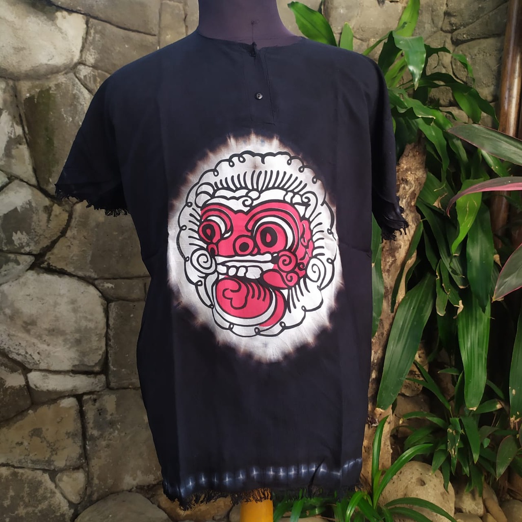 KAOS BARONG BALI BAJU BALI BAHAN RAYON KAOS SANTAI KAOS PANTAI