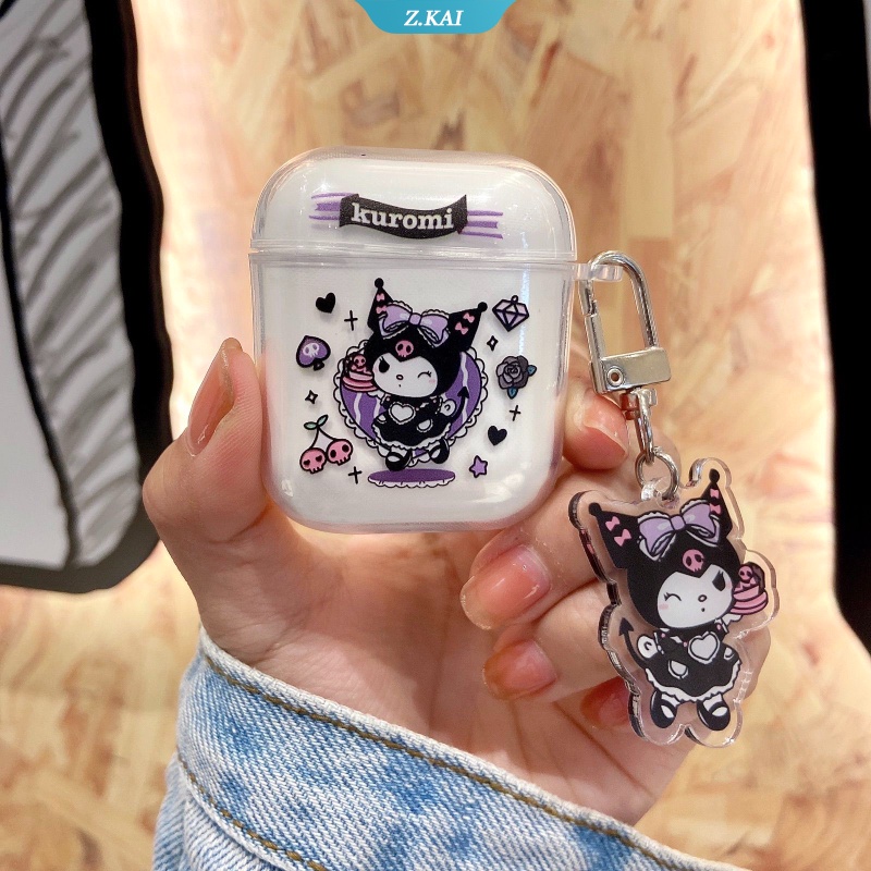 Kuromi Soft Case Silikon Earphone Bluetooth Motif Kartun Untuk AirPods 1 2 Pro