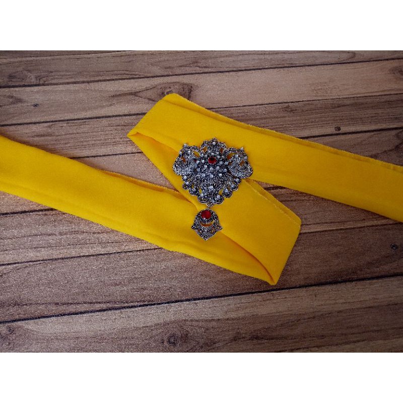 senteng atau selendang sifon-Kuning