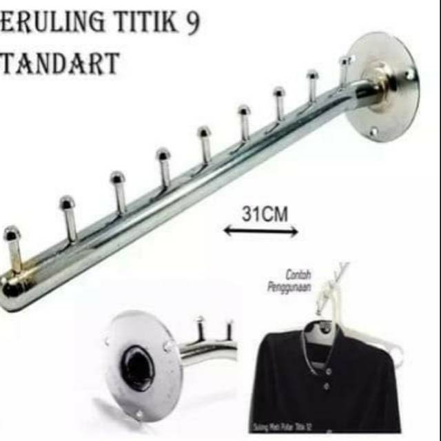 Hanger Seruling 9titik lurus