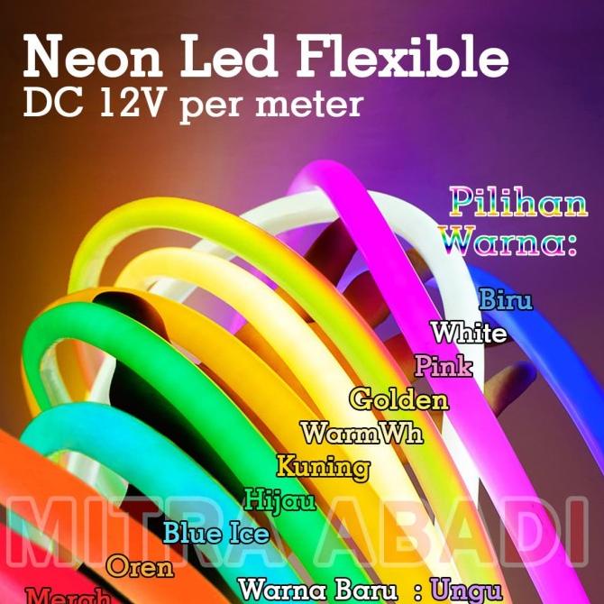 Lampu Led Neon Flex Led Strip Flexible Meteran Dc 12V Ip65 Waterproof