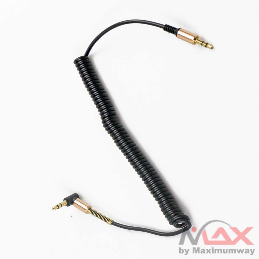 Jek 3.5mm Male to 3.5mm Male AUX Audio HP ke Ampli Sterio Stereo Taffware Kabel Audio AUX 3.5mm ke 3.5mm Laki Spring L Jack 1.5m 3.5mm Male AUX Straight Spring Cable Audio Adapter Cord for Car Speaker Phone Audio