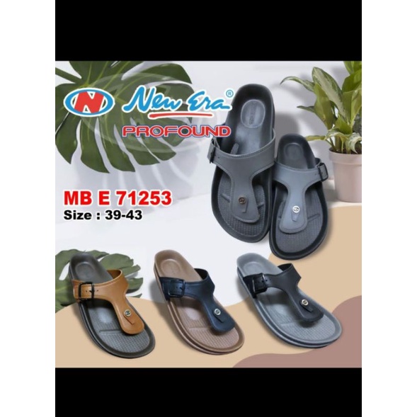 sandal jepit karet pria new era