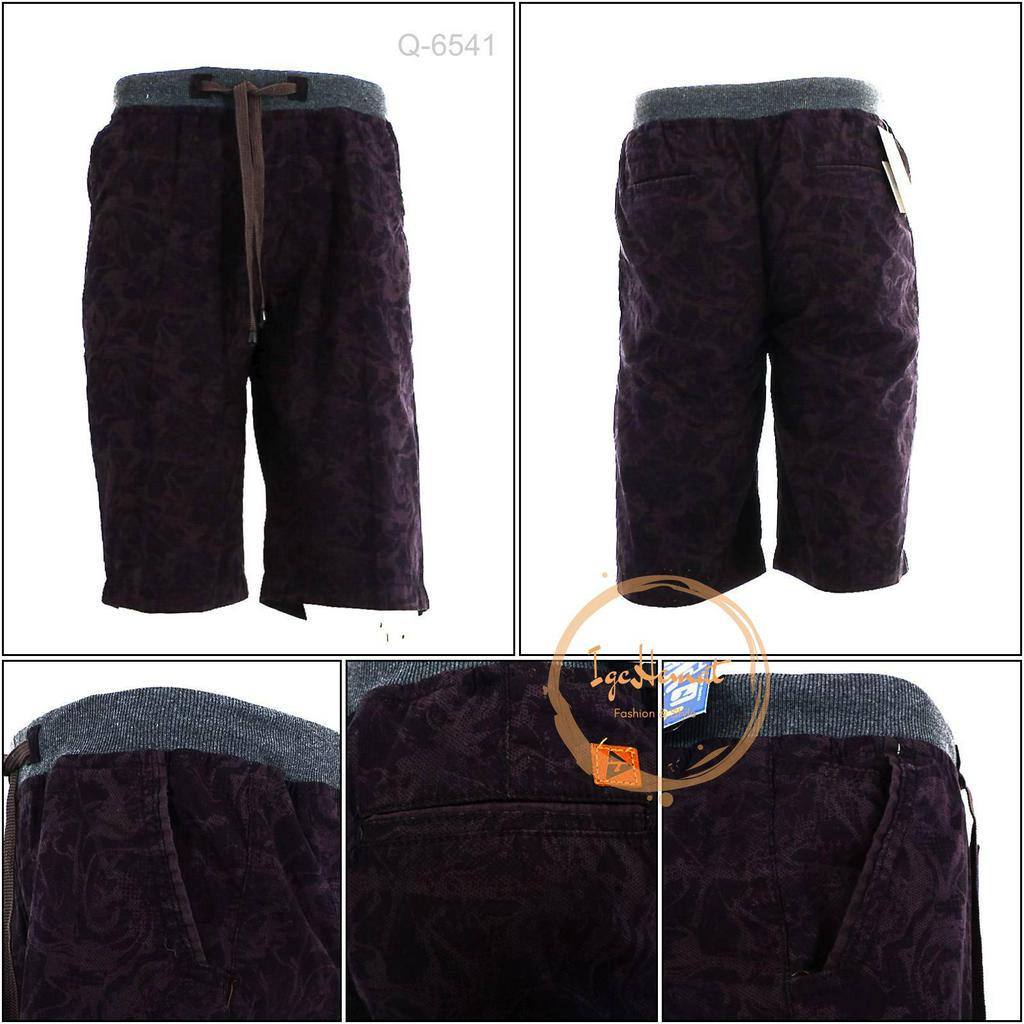 CELANA PENDEK LAKI LAKI RIB KOLOR ABU TUA TOP TEN M-XL[Q6541]