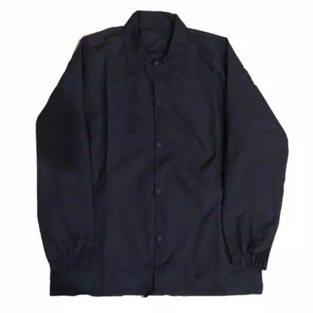 Jaket Coach Simple Polos Erigo Htam Marun Kerah