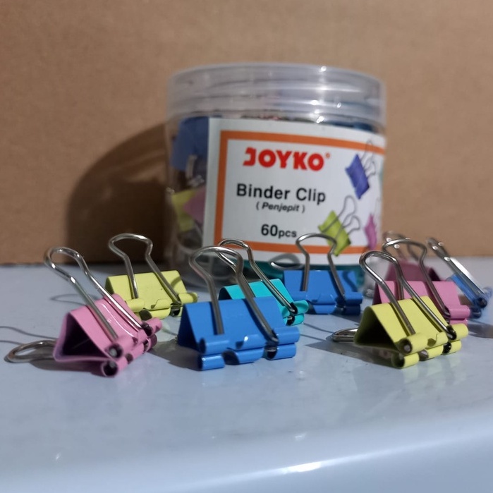 JOYKO BINDER CLIP WARNA PASTEL / PENJEPIT KERTAS PASTEL / KLIP KERTAS LUCU