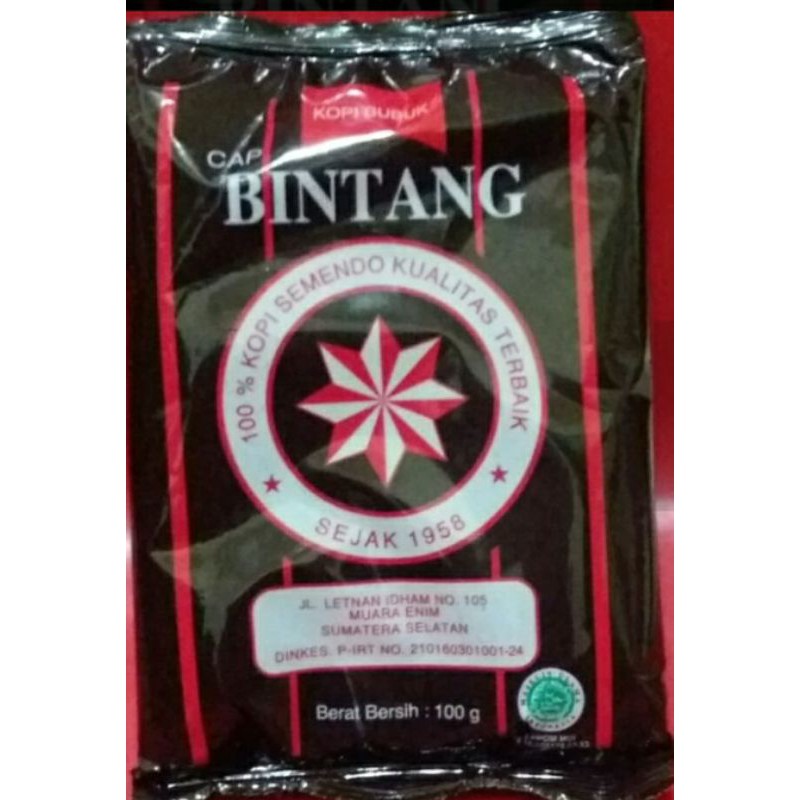 

KOPI BINTANG 100 GRAM ASLI MUARA ENIM SEMENDO