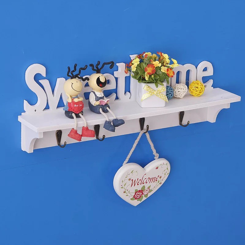 DT Shop Medan Rak Dinding Vintage Sweet Home dengan Hook DT Shop Medan Rak Dinding Vintage Sweet Home dengan Hook