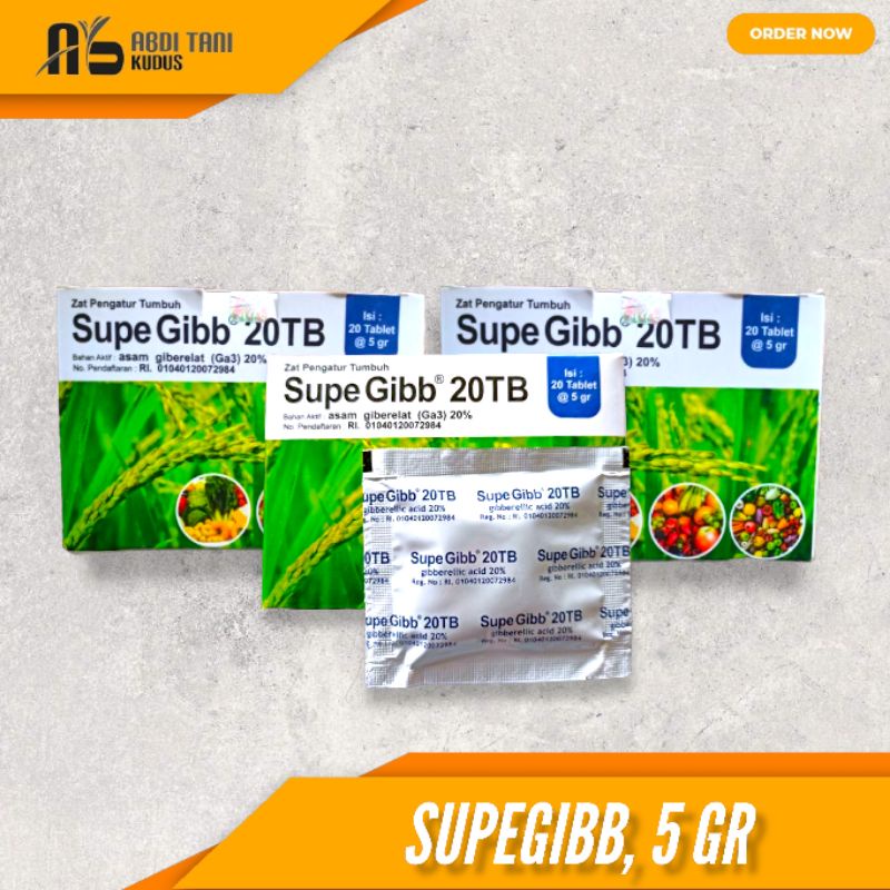 Jual SUPE GIBB 20 TB 5 GR ZAT PENGATUR TUMBUH ASAM GIBERELAT ( GA3 20% ...