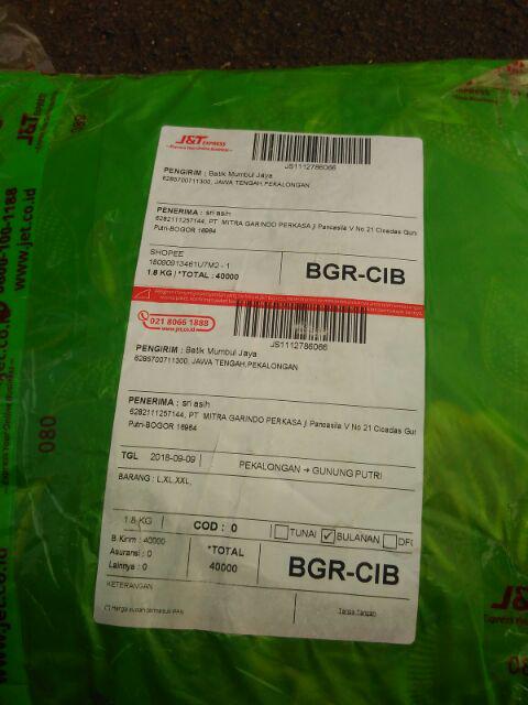 Tey-17 Batik Wanita Asj Sa Hrb026 Kenongo Kemeja Tosca Pendek