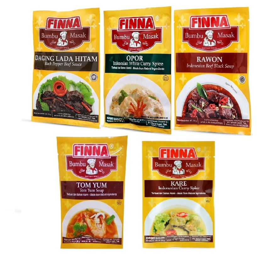 

FINNA BUMBU MASAK INSTANT SPICE 50 GR