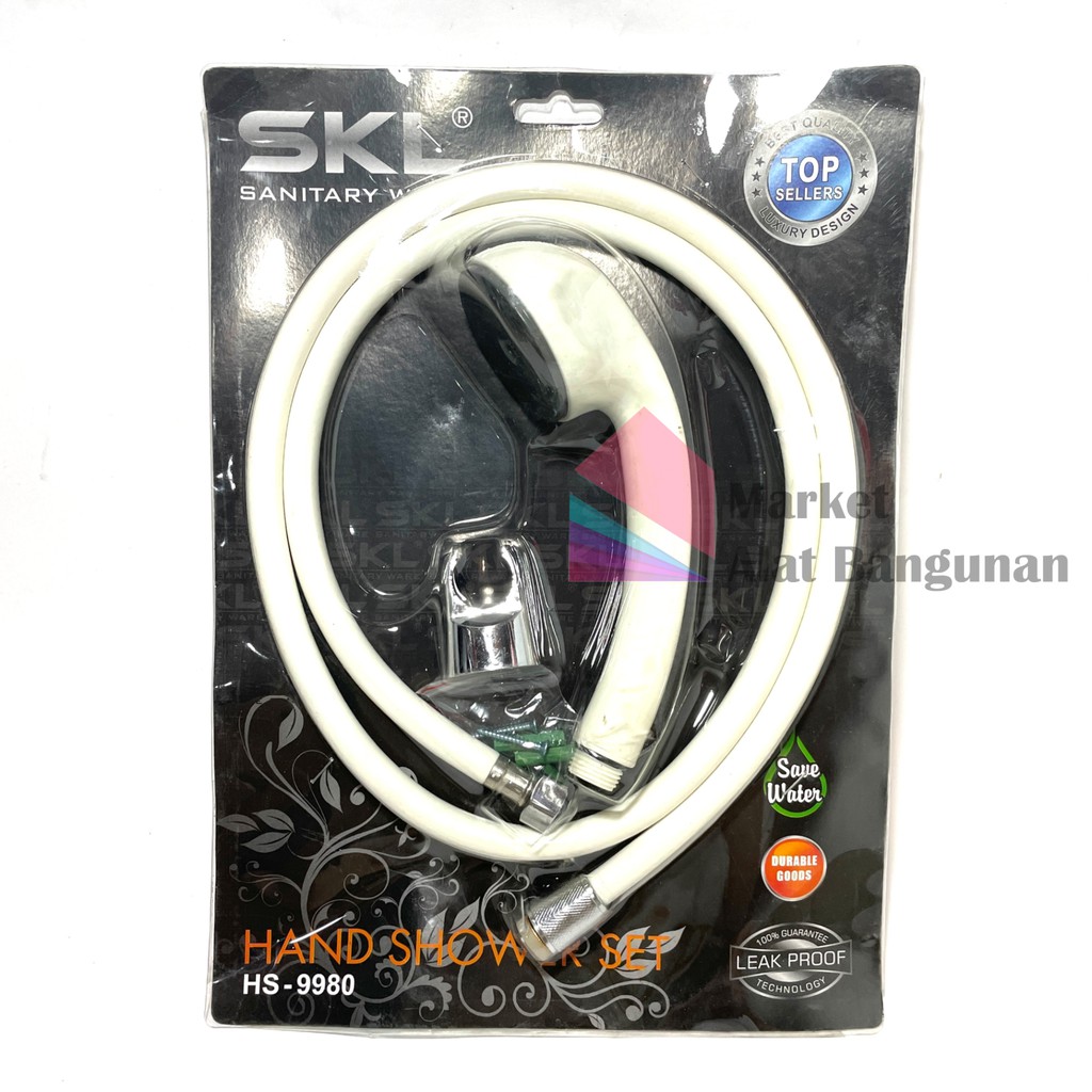 Hand Shower SKL Set PVC Putih Tipe HS 9980/ Handshower Set SKL PVC Putih HS-9980