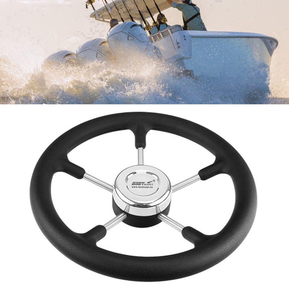 Preva Yacht Steering Wheel Polyurethane Foam Alat Retrofit Stainless Steel 320mm 5jari Jari Jari