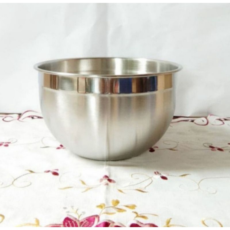 mixing bowl stainless supra / baskom adonan kue / bowl mixer 21cm 25cm 29cm