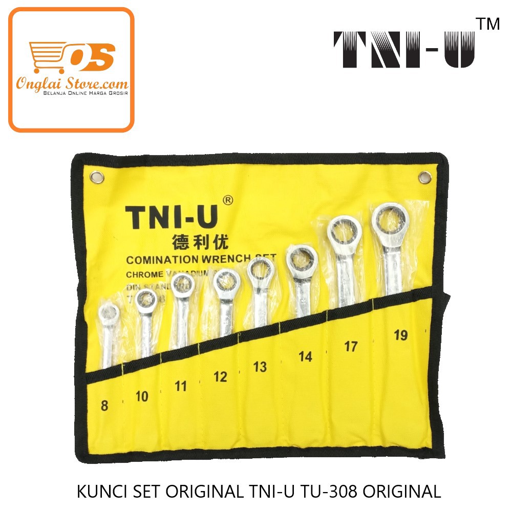 KUNCI RATCHET WHEEL WRENCH TNI-U TU-308 (CR-V) ORIGINAL 棘轮两用扳手  (HARGA SPESIAL)