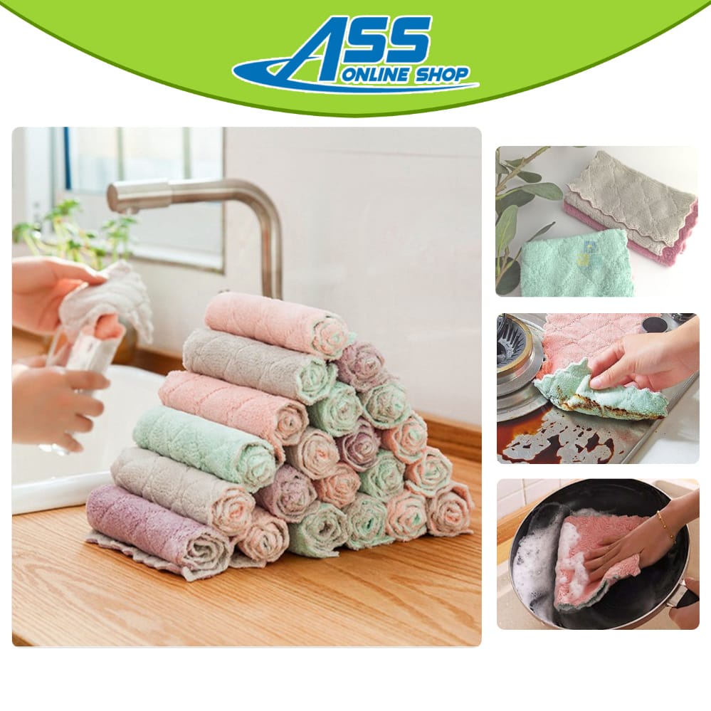 [ASS] Kain Lap Piring anti Minyak/Kain Lap Microfiber