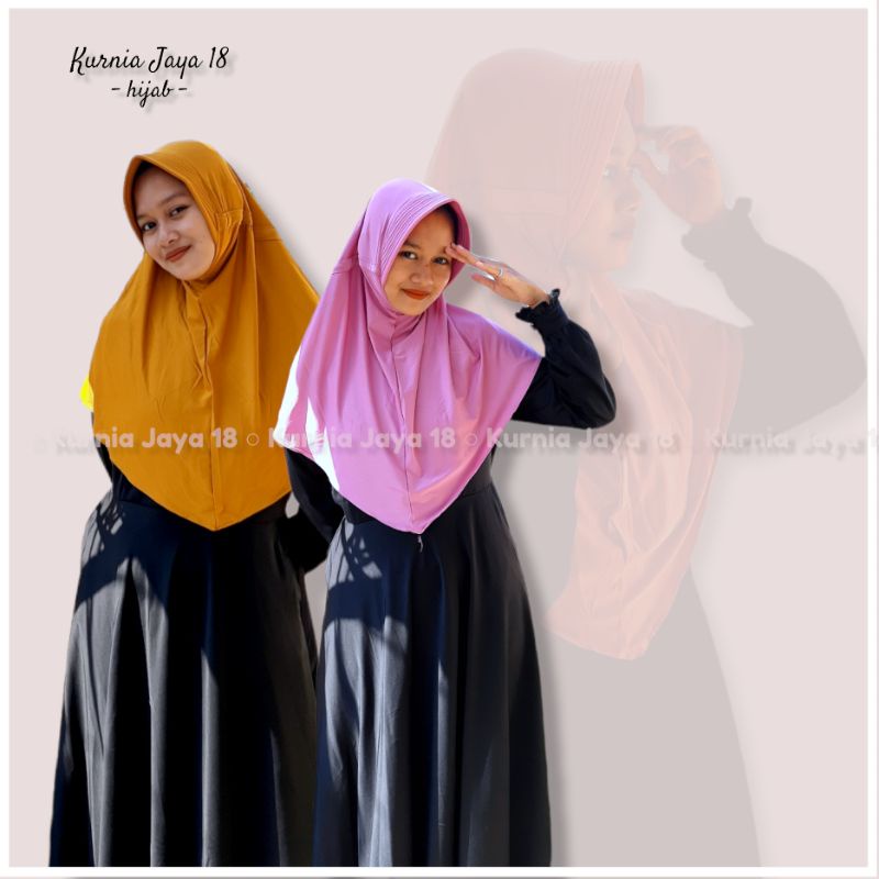 Hijab bergo serut jersey