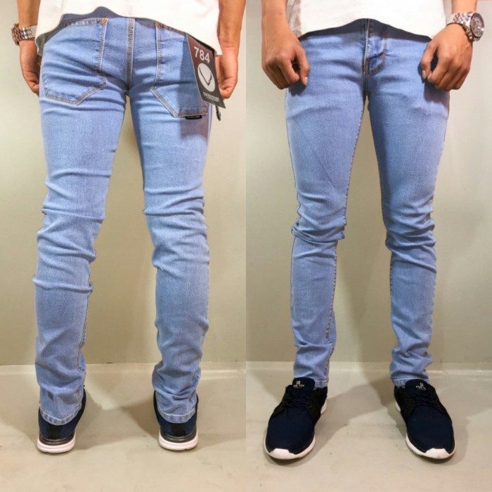  celana  jeans  panjang  skinny semi  slimfit fifteen cowo 