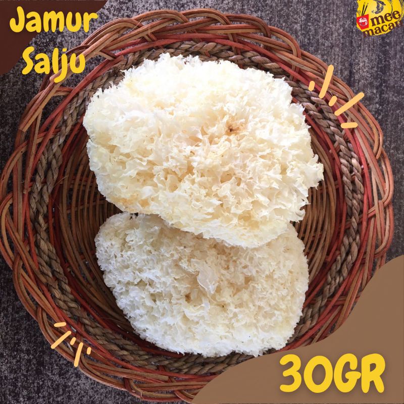 Jamur Salju Es Putih Kering | White Fungus Bai Mu Er Snow Mushroom | 30 Gram