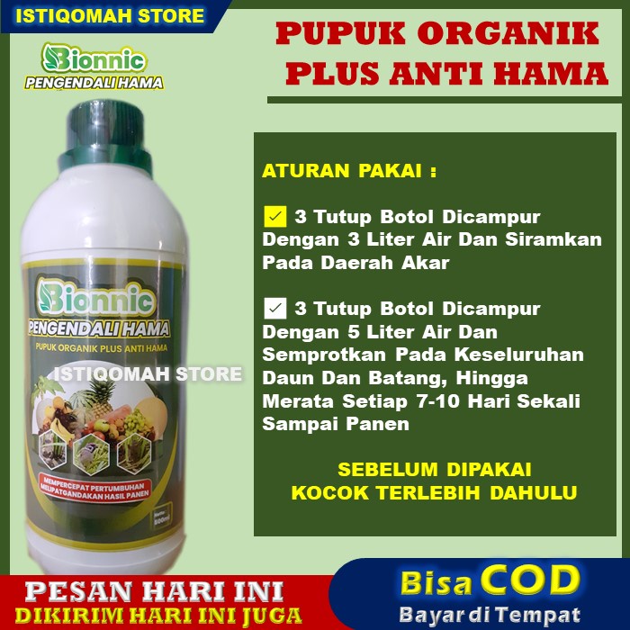 Pupuk Organik Pestisida Nabati BIONNIC 500ml Obat Pengusir Hama Tikus Sawah, Obat Pengendali Hama Tikus dan Burung, Obat Pembasmi Hama Tikus dan Burung Paling Mujarab BIONIC Murah TERLARIS