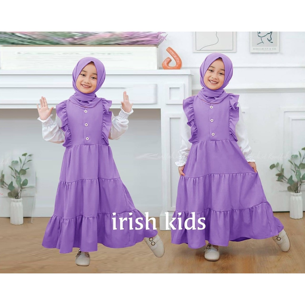 Gamis Irish Kids Baju Gamis Anak Perempuan Untuk Anak Usia Umur 5 6 7 Tahun Gamis Anak Model Terbaru