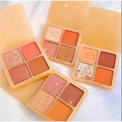 DIKALU COCO VENUS Korean Eyeshadow Paw Pallete Matte Palet 4 Warna Waterproof Berfungsi Membuat Warna Mata Cerah Dan Berkilau XX038