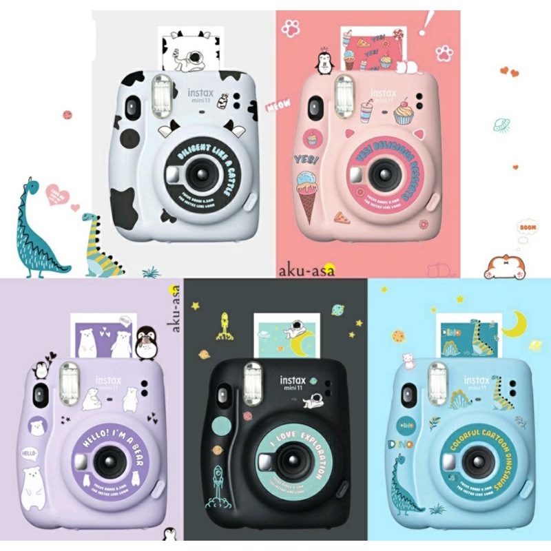 Stiker untuk Kamera Instax Mini 11/DIY Body Sticker Instax 11 Fujifiilm Polaroid (isi 5 lembar)