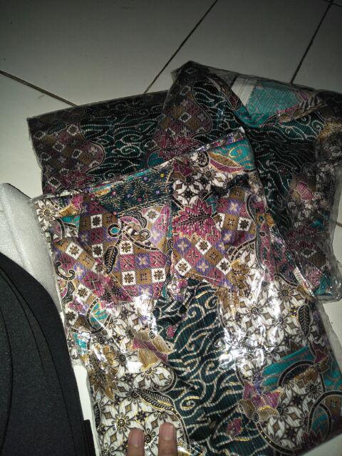 Couple Batik Pandora Kaftan  Dan Kemeja Batik Ayah Dan Anak