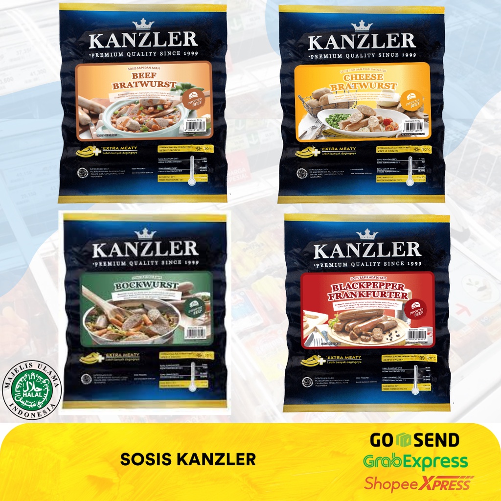 

Kanzler sosis| Bockwurst / blackpepper frankfurter / bratwurst Chesee