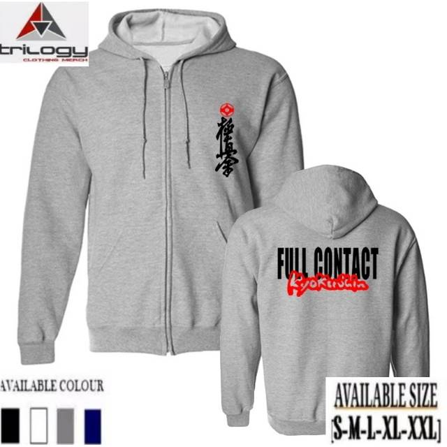 HOODIE ZIPPER KARATE KYOKUSHIN HOODIE KARATE FULL CONTACT KYOKUSHIN KUALITAS DISTRO