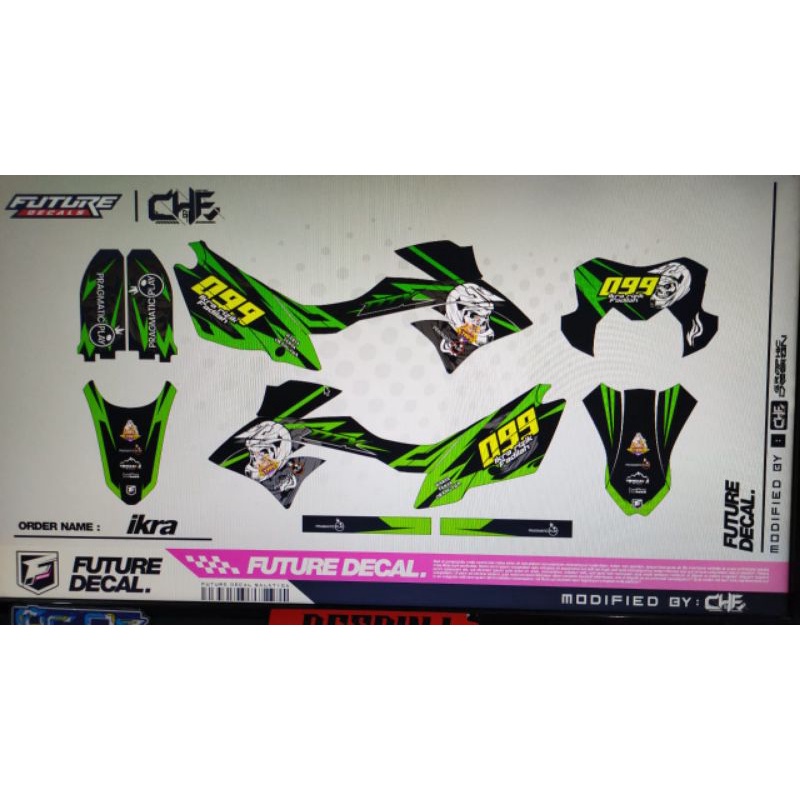DECAL KLX BF / D TREKER GLOSY