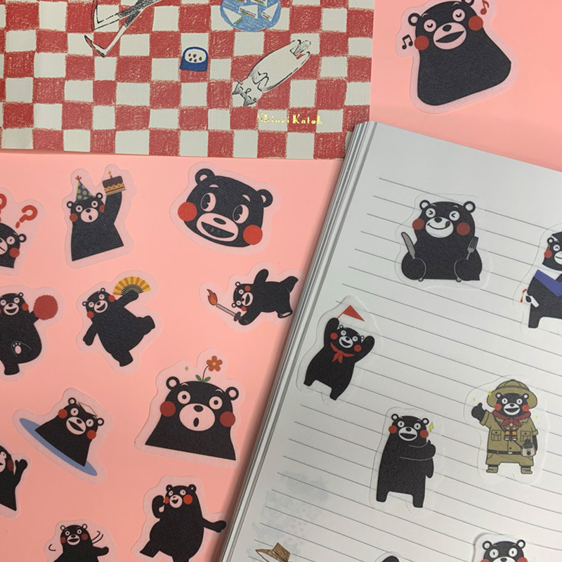 Kumamoto bear hand account stickers and paper stickers diary stickers decoration atlas diary 40 sheets