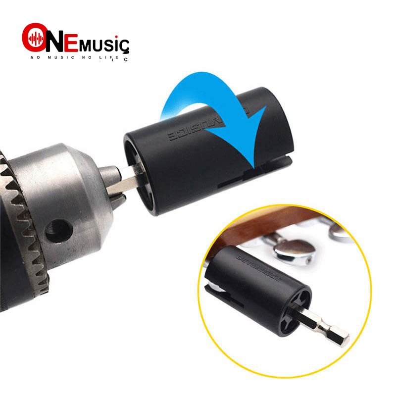 Terlaris Merakit Bor Listrik Hexagonal Gitar String Winder Alat Kepala untuk Gitar Akustik Gitar