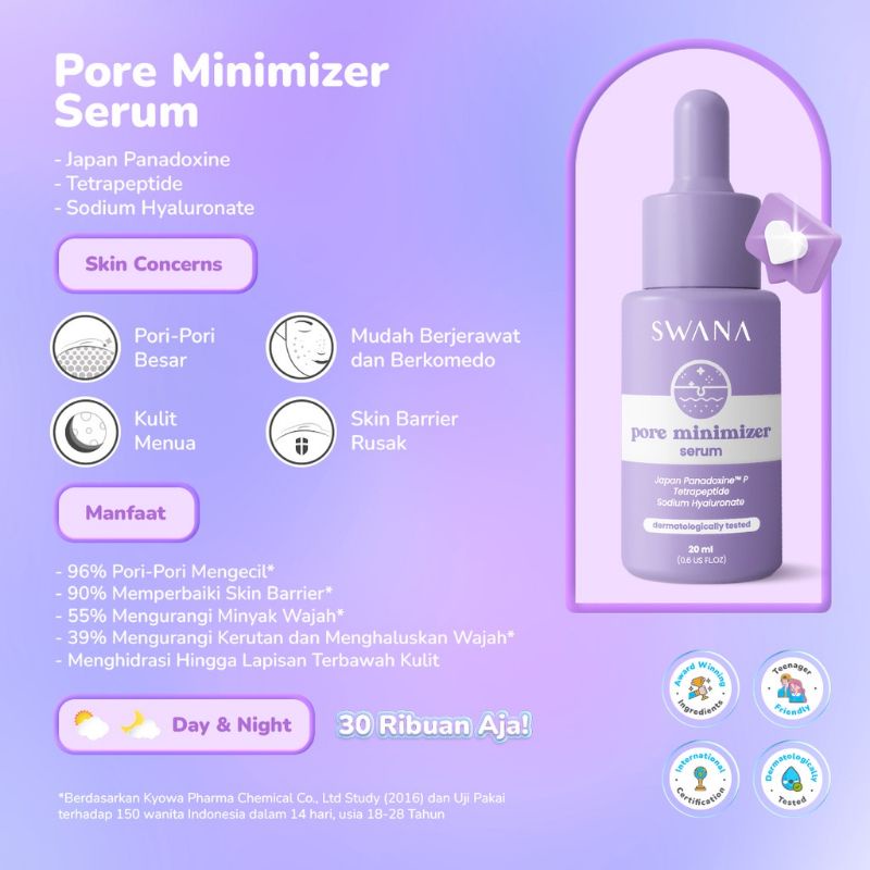 swana serum - serum swana - swana serum pore minimizer - swana serum acne fighter - swana serum whitening &amp; spotless - serum hanasui - hanasui serum