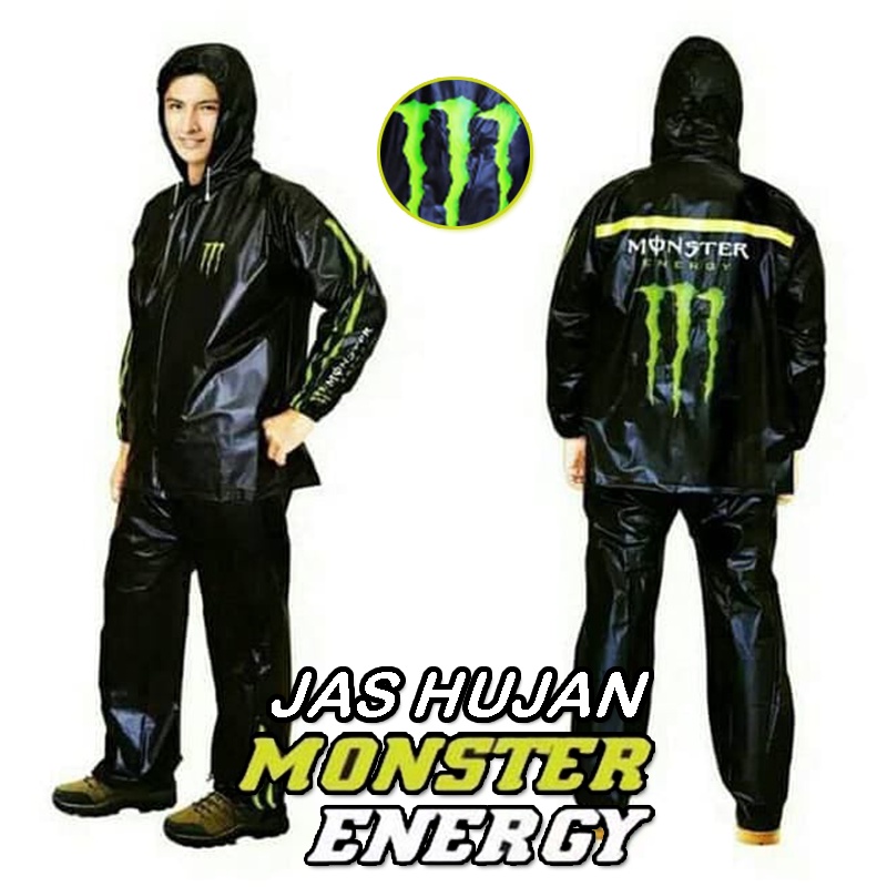 Jas Hujan MONSTER ORIGINAL Setelan Skotlet Scotchlight Jas Hujan 2in1 Baju Jaket Celana Dewasa Pria Wanita ORI Jas Hujan Dewasa Good Quality Mantel Hujan Jaket Hujan Anti Rembes Anti Robek