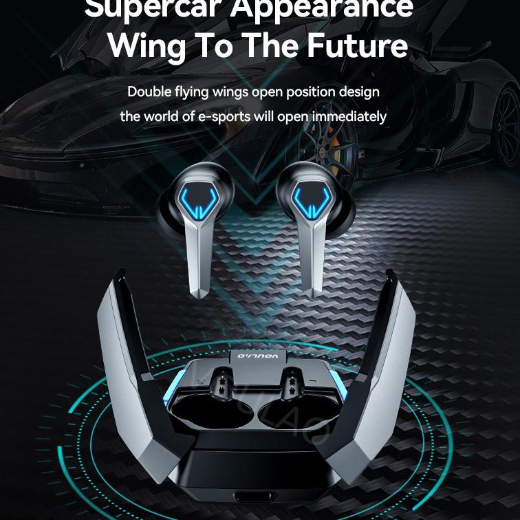 <HeT ✿> (ready stock) Original VOULAO-GM1 TWS Headset bluetooth Nirkabel 5.3 65ms Latensi Rendah Ear