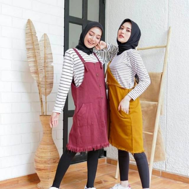 OVERALL JEANS WARNA | OVERALL KANCING WANITA | OVERALL JEANS WANITA
