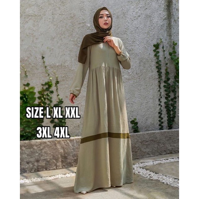 gamis alesandra ukuran jombo size L XL XXL 3XL 4XL